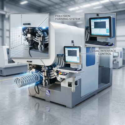 Macchina di piegatura a molla a controllo CNC 12 assi con tagliatore di sicurezza flessibile