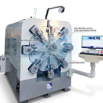 Sistemi a dodici assi con diametro del filo rotante a molla per macchina a molla CNC a dodici assi